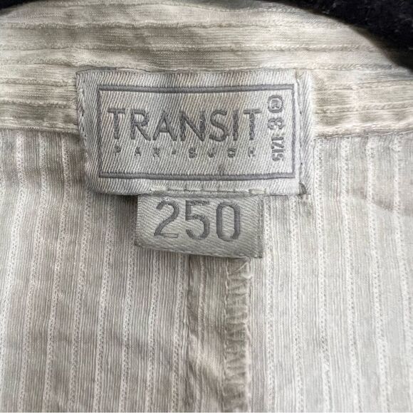 Transit Par Such Shirt Jacket Women Sz 3 Green Textured Y2K V Neck Long Sleeve - Picture 4 of 9